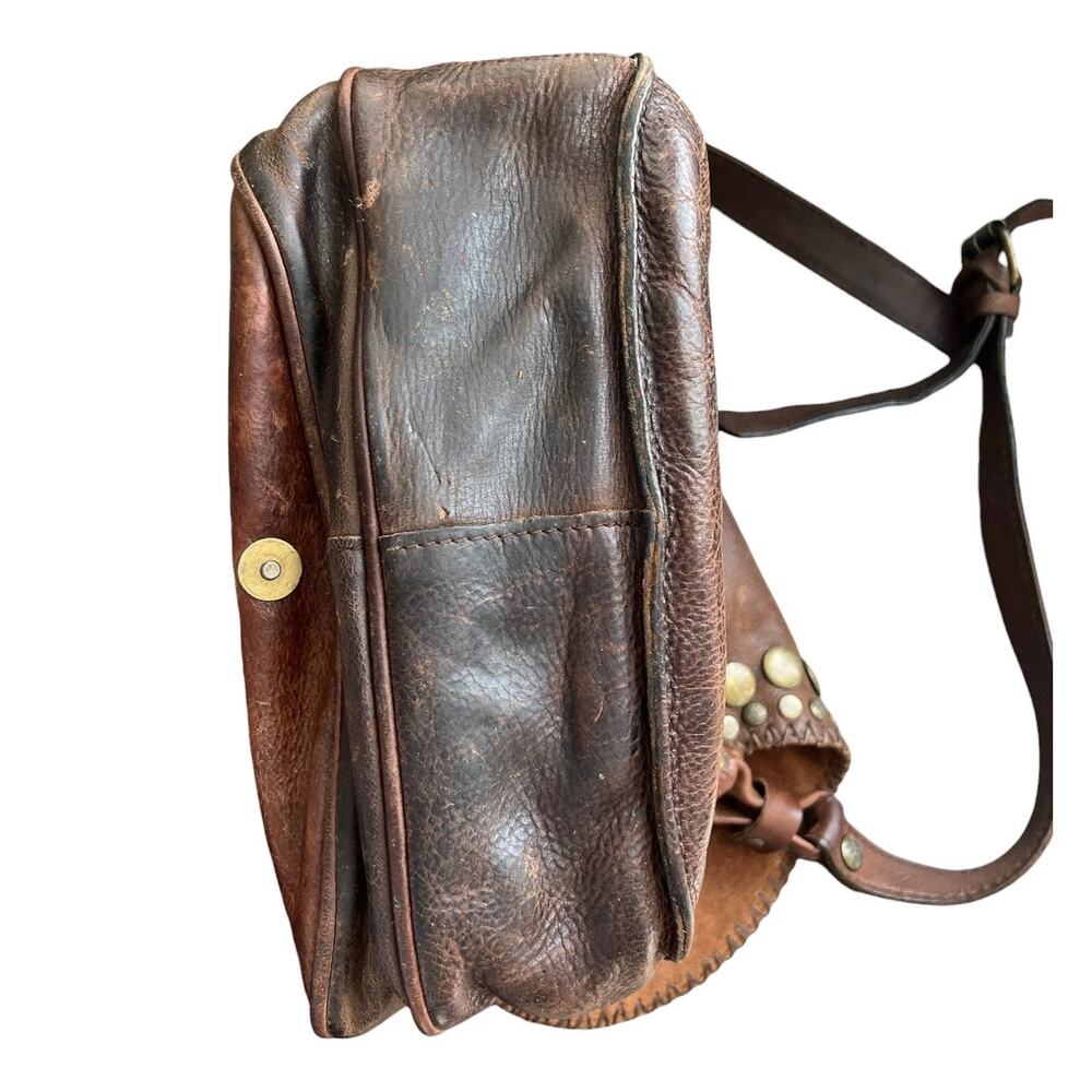 Patricia Nash Distress Leather Medallion Luciana Crossbody boho western purse - Picture 6 of 12